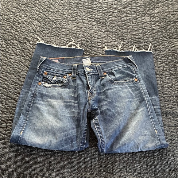 True Religion Ricky Distressed Blue Jeans - Picture 8 of 13